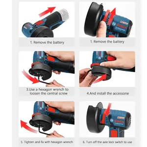 Meuleuse d'angle sans fil <span class=keywords><strong>Bosch</strong></span> GWS 12V-76 Professional 12V, rechargeable, portable, avec poignée, machine à découper, outils électriques - Product Image 5