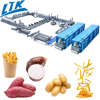 Commerciële fabrieks prijs volautomatische productielijn voor diepvries frites & chips voor fruit & groenten