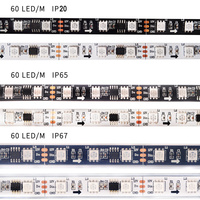 WS2811 dc 12v étanche IP67 adressable numérique pleine couleur poursuite Flexible LED bande lumières-18LED/ft