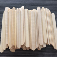 Bâtonnets de crème glacée en bois jetables écologiques à bord droit 114*10*2mm, vente en gros