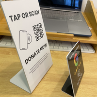 Soporte NFC de plástico pasivo RFID NFT215 para reseñas de Google / Soporte de dispositivo táctil para reseñas en Google