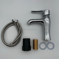 Robinet Mitigeur Mural Monocommande en Acier Inoxydable Chromé Poli avec Cartouche Céramique, Design Moderne, à Tige Extensible, pour Lavabo