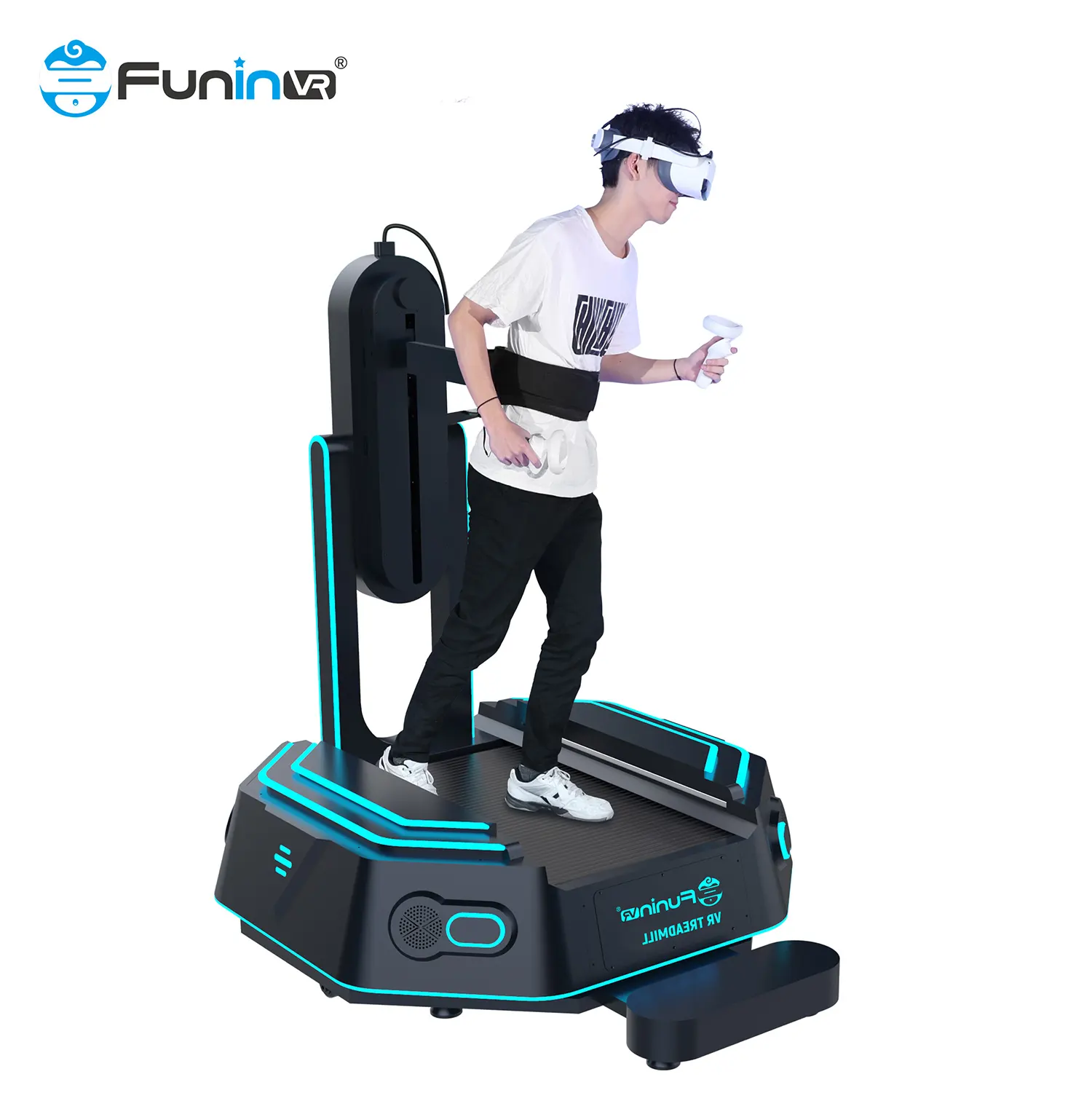 Hiburan Jejak Kaki Kecil Miin VR Mesin Game Kat Walker Shooting Simulator VR Treadmill Vr Running Platform