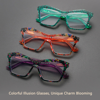 2025 coloré femmes carré Anti lumière bleue bloquant les lunettes pour la santé des yeux mode Unique Transparent lunettes décoratives femme