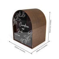 Holz-Hochzeitskartenbox Acryl-Hochzeits-Postkartenbox Stilvolle Acrylbox mit Schlitz und Personalisiertem Aufdruck