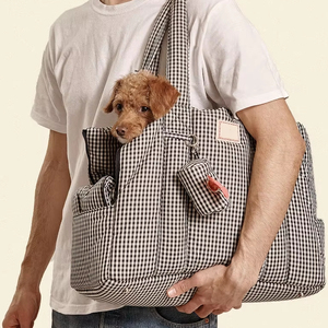 Özel taşınabilir kabarık köpek kedi taşıyıcı çanta Poop çanta tutucu ile yumuşak taraflı katlanabilir seyahat yavru taşıyıcı Pet taşıyıcılar - Product Image 2