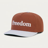 Cappellino da Baseball Vintage a 5 Pannelli in Cotone Twill di Alta Qualità con Ricamo 3D Personalizzato Bicolore