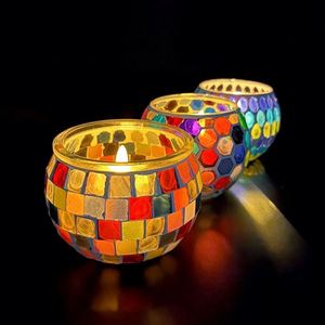 Portavelas de Vidrio Mosaico Romántico Hecho a Mano, en Oferta, para Bares, Bodas y Decoración del Hogar - Product Image 5