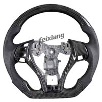Volant de voiture en cuir à trois branches en fibre de carbone pour Nissan Teana, Duke, X-Trail – Modèle modifié