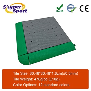 Suelo deportivo entrelazado de TPE de 16 mm de grosor, superficie suave para cancha de baloncesto - Product Image 2