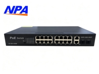 Commutateur Ethernet Gigabit non géré ANPA-30416GE 200W avec alimentation intégrée, 16GE+2FE+2SFP, PoE, empilable, QoS, protection anti-éclairs, extension 250m