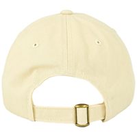 Casquette de baseball décontractée en coton non structurée à visière incurvée réglable, bicolore beige et orange, style « Dad Hat »