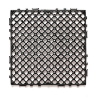 Dalles de terrasse en composite bois-plastique WPC à emboîtement moderne, à fixation rapide, en plastique recyclé, avec sous-couche grillagée