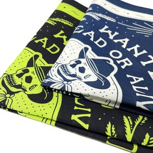 Pañuelos de Cabeza con Diseño de Calavera de 22 x 22 Pulgadas para Hombre, 100% Algodón, Pañuelo <span class=keywords><strong>Pirata</strong></span> con Esqueleto, Pañuelo Deportivo para la Cara, Bandanas para Hombre - Product Image 2