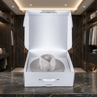 Emballage blanc personnalisé de luxe avec insert de protection, boîte à chapeau pour produits de marque haut de gamme