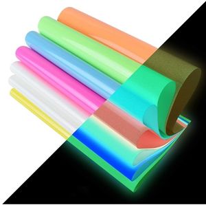 Heat Transfer <strong>Vinyl</strong>,Glow in the Dark Iron on <strong>Vinyl</strong> HTV Bundle Luminous <strong>Fluorescent</strong> <strong>Color</strong> for Shirts(Glow in Dark) - Product Image 2
