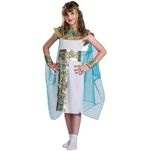 儿童万圣节嘉年华服装埃及皇后服装普里姆女孩化妆舞会角色扮演服装