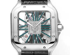 Montre mécanique automatique élégante et tendance avec bracelet en cuir de crocodile noir mat et boîtier en acier inoxydable - Product Image 3