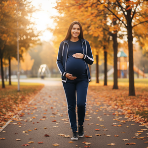 Unisex Fashion Breathable Printed 2-Piece 100% Cotton <b>Jogging</b> Sportswear Plus Size Hoodie Pants Set Autumn <b>Maternity</b> Track Suits - Product Image 3