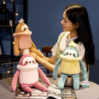 Peluche paresseux kawaii colorée, jouet en peluche doux, poupée animale en peluche, paresseux mignon à longues bras pour enfants, cadeau surprise d'anniversaire