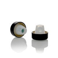 Bouteilles d'alcool GPI 33/400 avec bouchon à vis, fermeture aluminium-plastique et bec verseur en plastique