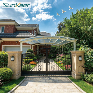 <span class=keywords><strong>Abri</strong></span> <span class=keywords><strong>de</strong></span> voiture en aluminium <span class=keywords><strong>de</strong></span> haute qualité avec structure en polycarbonate, protection contre la rouille, les UV, la pluie et la neige, garantie 10 ans - Product Image 3