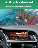 Sistema Multimedia GPS Inalámbrico con Apple CarPlay y Android Auto para Audi Q5 2009-2018, Unidad Principal con Cámara Trasera, Pantalla Táctil y Control Central