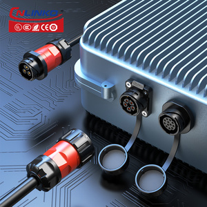 Cnlinko kết nối điện 220V không thấm nước nam cáp <span class=keywords><strong>5</strong></span> <span class=keywords><strong>pin</strong></span> DC nối điện cắm ổ cắm điện Adapter Cáp - Product Image 3