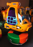 Machine de jeu d'attractions pour enfants à monnayeur, modèle hélicoptère et avion, pour un joueur