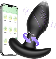 Vibromasseur à télécommande, dilatateur anal, plug anal en silicone souple, jouets sexuels imperméables pour hommes, masseur de prostate, application sans fil