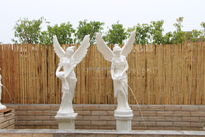 รูปปั้นเทวดาแห่งความรัก งานแกะสลักหินอ่อนเรซิ่น ขนาดเท่าคนจริง สำหรับตกแต่งสวนกลางแจ้ง ราคาโรงงานกวางโจว - Product Image 4