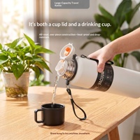 Vente directe usine – Nouvelle bouteille d'eau sport en acier inoxydable grande capacité, thermos portable à isolation sous vide, maintien thermique 6-12 heures