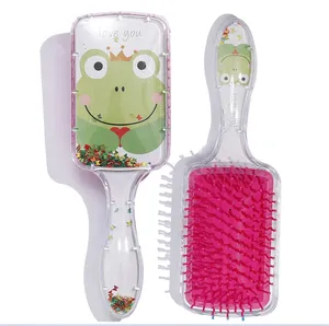 2023 Hot-selling cute girls birthday gifts Air cushion massage comb with animal picture Colored Sequins comb