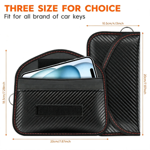 Vente en gros d'usine, vente chaude sur Ama Zon, anti-radiation, bloqueur de signal de téléphone portable GSM, sac de protection contre les signaux Faraday pour clé de voiture - Product Image 2