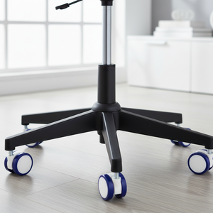 Roulettes de meubles de 2,5 pouces (10*22 mm) en nylon durable, finition couleur personnalisée OEM, pour chaise de bureau, revêtement en PVC - Product Image 4