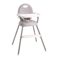 Chaise haute pour bébé, chaise haute antidérapante pour bébé, chaises hautes en plastique pour bébés et tout-petits