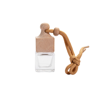 8ml Square Empty Glass Essential Oil Hanging Car Fragrance <b>Bottle</b> Container - Product Image 6