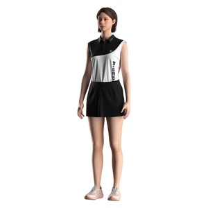Haut de polo sans manches pour femmes, coupe athlétique, séchage rapide, confortable, design élégant, parfait pour la pratique du tennis et les tenues quotidiennes - Product Image 2
