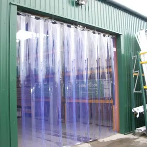 ผ้าม่านประตูพลาสติกซูเปอร์มาร์เก็ตโรงงานฟาร์มซูเปอร์มาร์เก็ตม่านแถบ PVC สีแดงสีน้ำเงินสีดำใสสำหรับคลังสินค้า