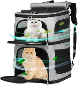 BSCI Factory 2023 most popular Luxury double layer pet <b>backpack</b> bolso para mascota soft <b>cat</b> pet <b>backpack</b> Double <b>backpack</b> for - Product Image 1