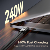 Cordon de chargeur de téléphone portable 22cm 240W TYPE-C à la lanière de porte-clés en cuir de charge USBC