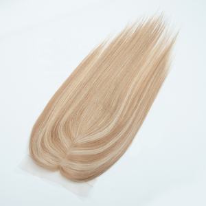 Topper de Cabello Humano Europeo Personalizado de Fábrica 3x6 con Encaje HD y Base de Seda, 150% de Densidad, Nudos Decolorados para Cabello Fino - Product Image 5