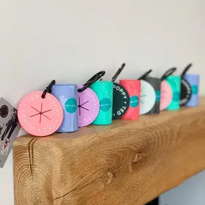 Best seller özelleştirmek logosu taşınabilir kauçuk PVC Pet köpek kaka torbası tutucu kanca ile atık torbası klip dağıtıcı taşıyıcı - Product Image 2