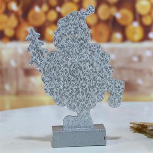 Nouvelle Lampe LED Bonhomme de Neige 10L Blanc Chaud en MDF, Alimentée par Piles, IP20, pour Décoration de Noël, Fêtes et Maison 2024 - Product Image 4