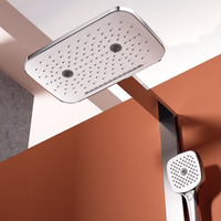 Offre Spéciale mitigeur thermostatique multifonction à une poignée en laiton ensemble de douche de salle de bain avec motifs de pulvérisation douce de massage à jet