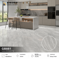 Carrelage en porcelaine pleine masse aspect marbre gris Grèce de haute qualité Foshan Guangdong, corps super blanc, ultra plat, brillant, antidérapant 5