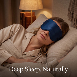19Mm Mulberry Silk Eye <b>Mask</b> Custom Logo Blackout Travel Nap <b>Sleep</b> Light Blocking Luxury Gift Set for Men Women - Product Image 2