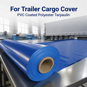 Bâche industrielle tissée super résistante en tissu enduit PVC de qualité supérieure, 550 g/m² à 700 g/m², avec un nombre de fils de 3800D*930D pour la protection des camions - Product Image 1