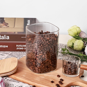 SINCERE 2025, tarros de almacenamiento de alimentos de vidrio cuadrados personalizados, tapas de bambú, superventas, organizador de cocina, contenedores de almacenamiento para cubierta de uso - Product Image 5