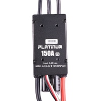 Hobbywing Platinum HV 150A V5 ESC de taille réduite avec télémetrie VBar intégrée, BEC haute puissance intégré, pour drone RC, avion, métal